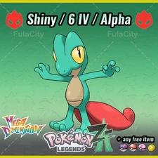 Treecko ❗❗❗ Alpha Shiny ❗❗❗ Pokemon Legends ZA  ⚫ 6 IV 🟢 @ Any item