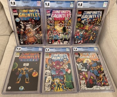 INFINITY GAUNTLET  #1 - 6 (1991) CGC 9.8 WP Full Complete Run  Classic Thanos