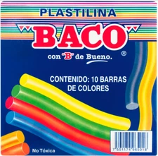 Baco Plastilina Reusable and Non-Drying Modeling Clay box with 10 bars