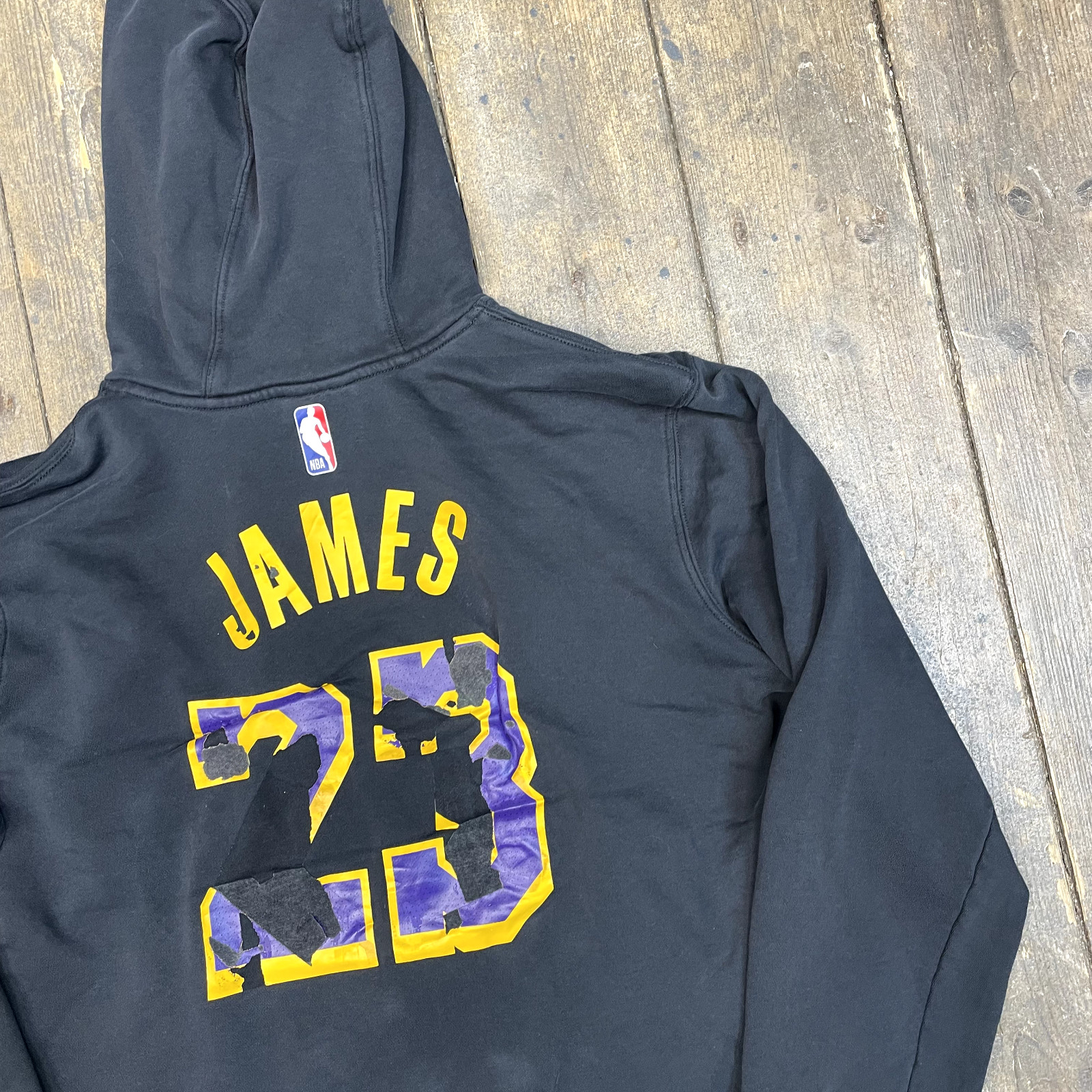 Nike NBA Hoodie Mens Los Angeles Lakers Pull Over Y2K Sweatshirt, Black, XL image 10