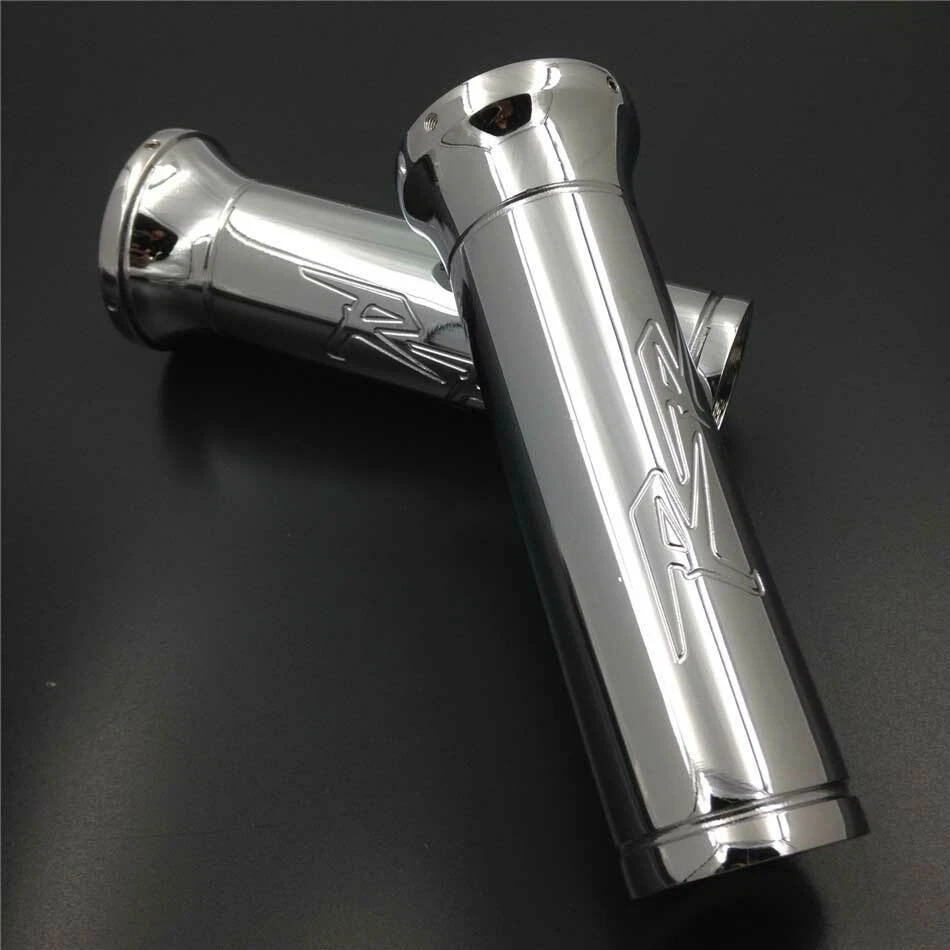 Chrome 22mm Handlebar Grips fit For Honda CBR 900RR 929RR 954RR 1000RR Fireblade - Image 3 of 4