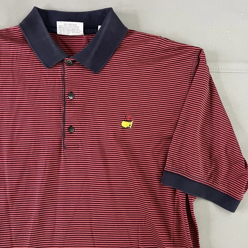 Camisa Polo Activa Slazenger Masters Collection Rayas Rojas PGA Golf Algodón-L-1125 Foto 2 de 4