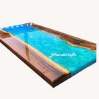Walnut Resin River Table Top Made To Order Epoxy Table Top Modern Furniture