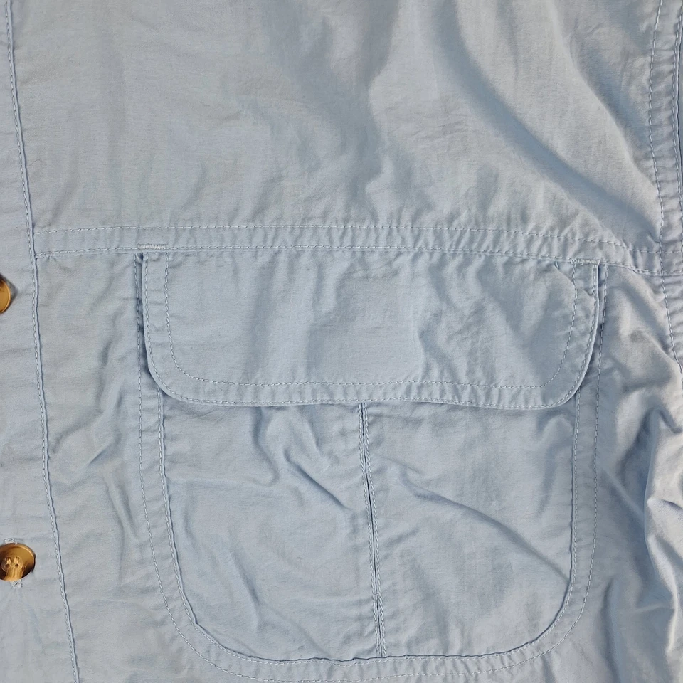 EMS Vented Fishing Shirt Mens Large Blue Short Sleeve Button Down Outdoor - Image 3 of 4