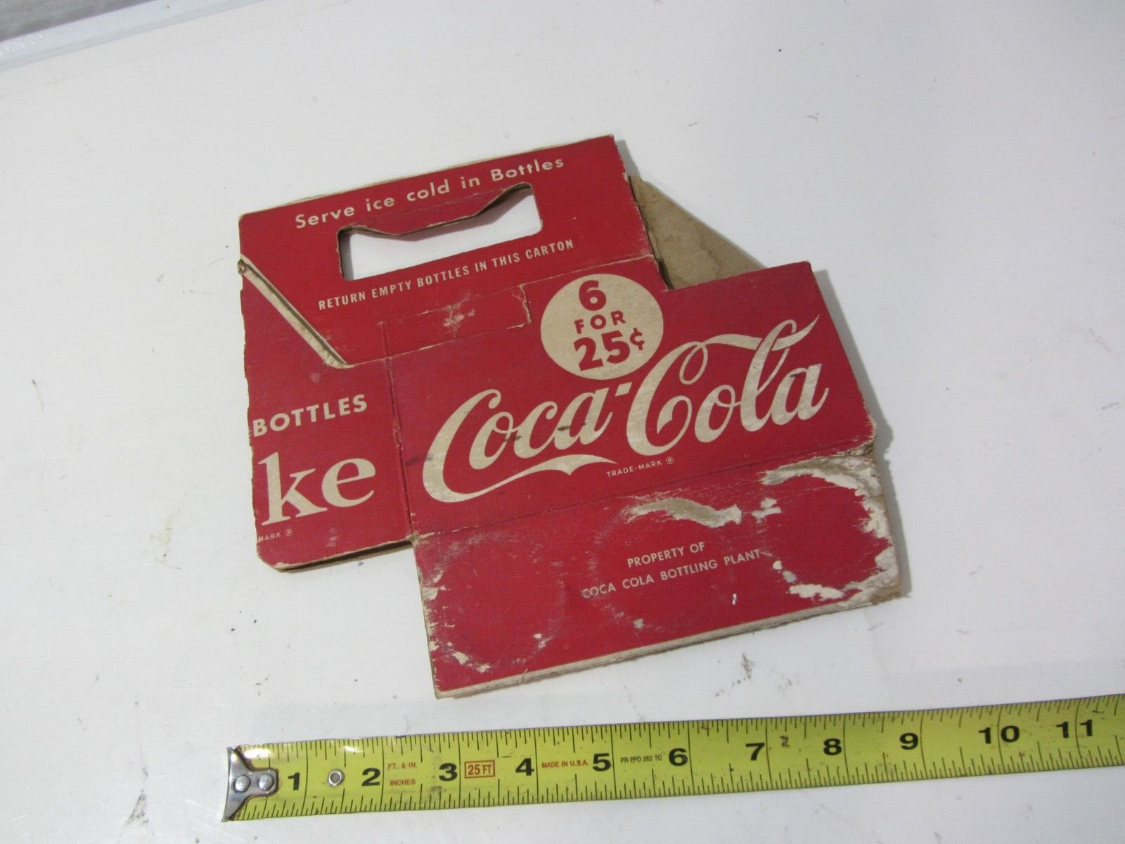 Coca-Cola paper bottle holder caddy carrier antique relic - Morris Paper Mills