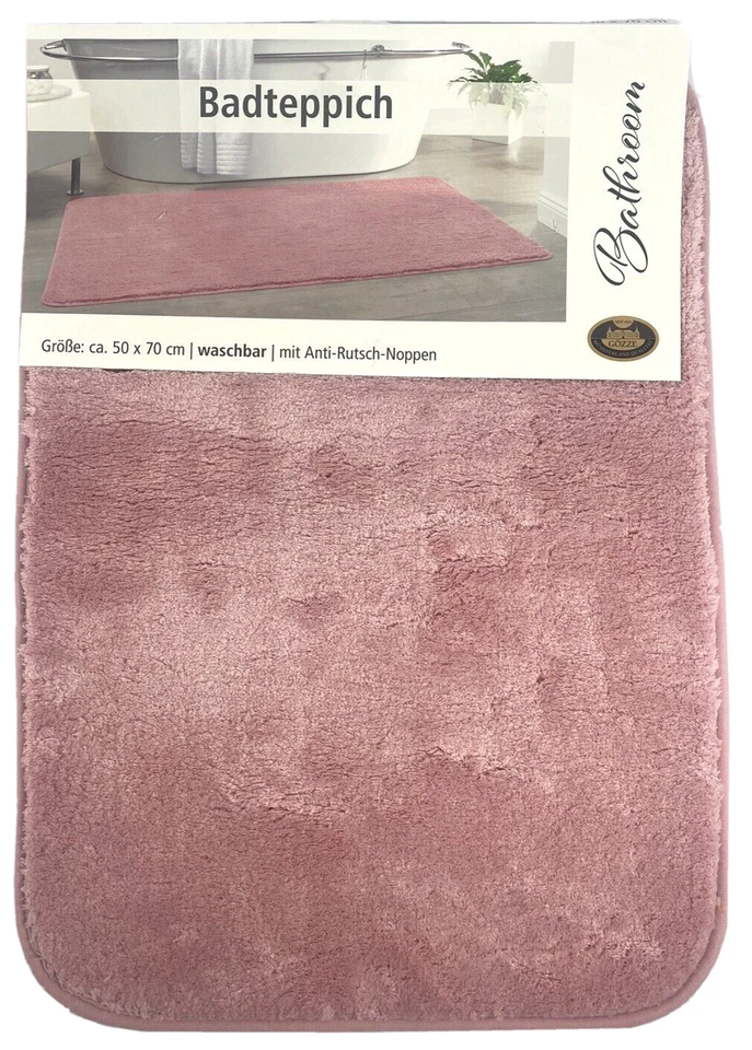 2er Set GÖZZE RIO Premium Badteppich 50x70 Badvorleger Badematte Anti-Rutsch NEU - Bild 2 von 3