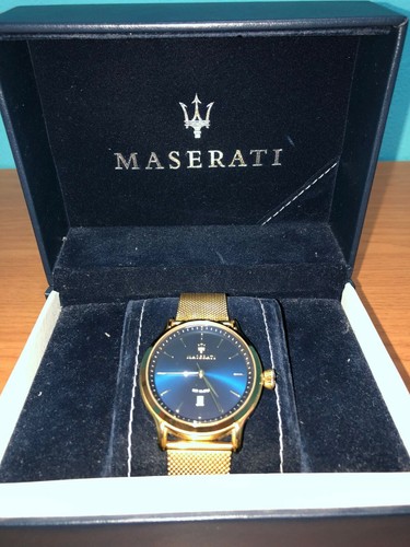 OROLOGIO MASERATI MODELLO EPOCA, Quadrante Blu, Colore ORO, Condizione  Ottime. | eBay