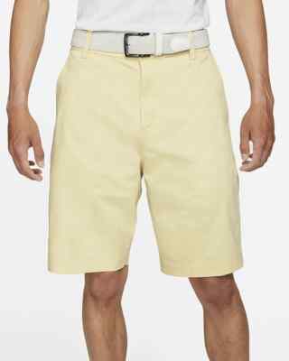 Nike 10.5  Dri Fit UV Golf Chino Shorts Size 32 Lemon Drop DA4139 723 