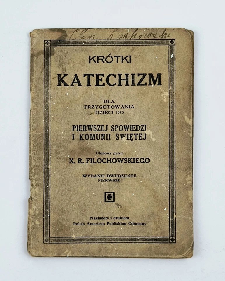 1899 Antique POLISH CHRISTIAN CATECHISM Krotki Katechizm Bible Based Booklet L5 - Image 2 of 4