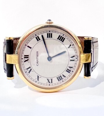 Cartier Vendome Louis 881001 18K Yellow Gold Quartz Watch White Face