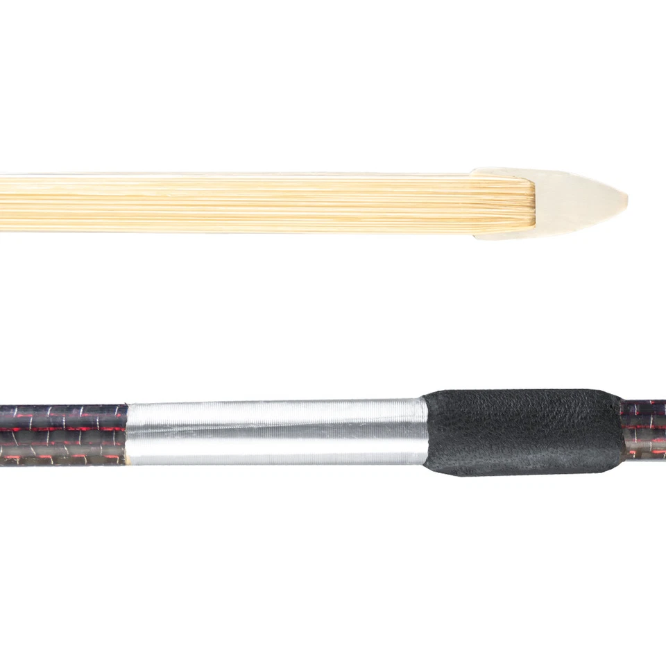 Braided Carbon Fiber Violin Bow 4/4 Fiddler Bow Ebony Frog Abalone Concert Arch - Image 4 of 4