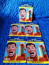 NEW 5Pc Amscan ORANGE Makeup Crayon Washable Halloween/School Spirit Face Paint