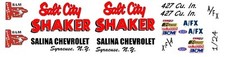 Salt City Shaker NOVA Salina Chevrolet 1/25th - 1/24th Scale Waterslide Decals