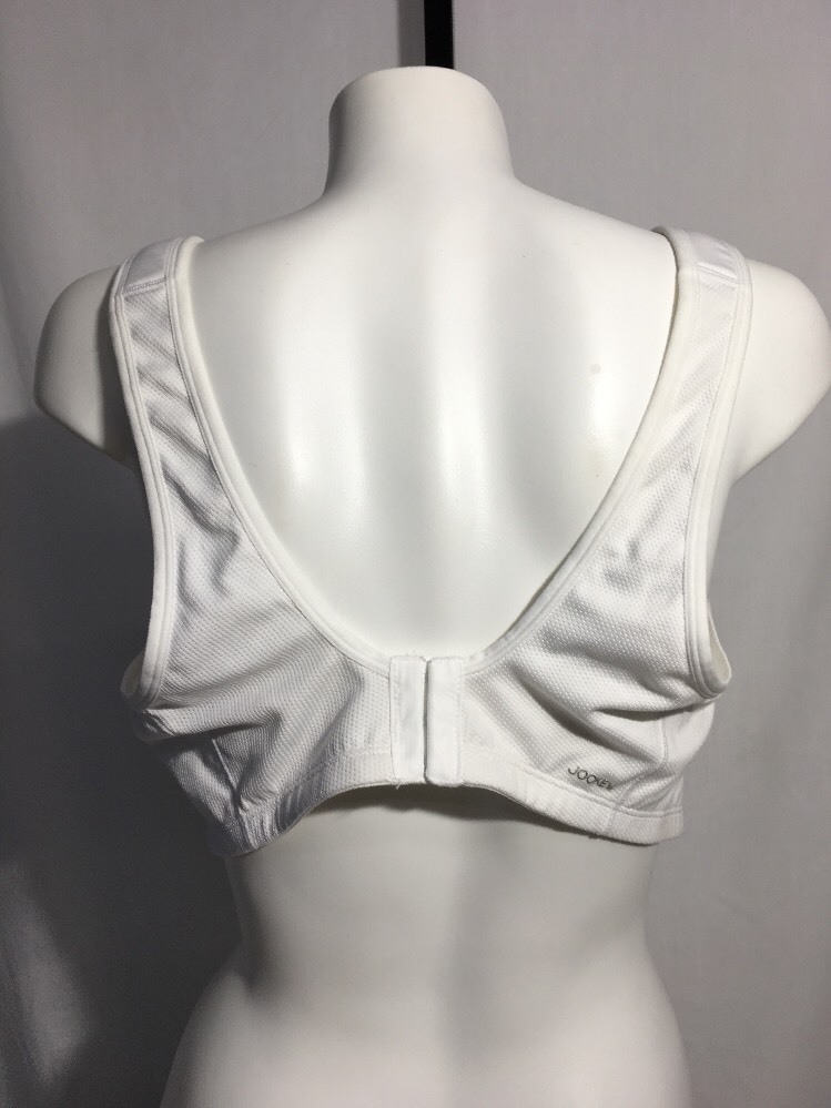 JOCKEY WOMEN'S UNDERWIRE ACTIVE CROSS BACK SPORTS BRA WHITE SZ 40 D NEW