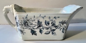 Antique A F Co England Fairy Aesthetic Flow Blue Transferware Gravy Sauce Boat Ebay