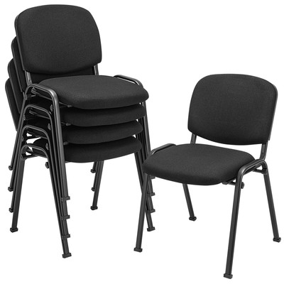 5PCS Office Guest Chair Stackable Reception Chair Waiting Conference Room
