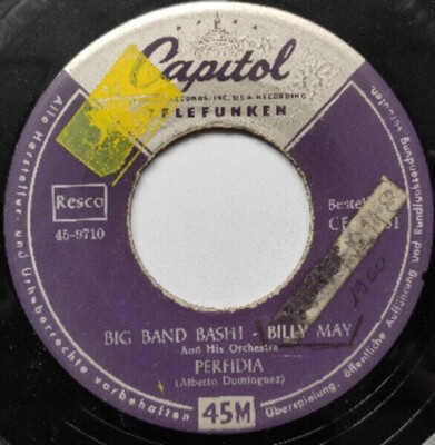 Billy May And His Orchestra Diane / Perfidia Vinyl Single 7inch Capitol