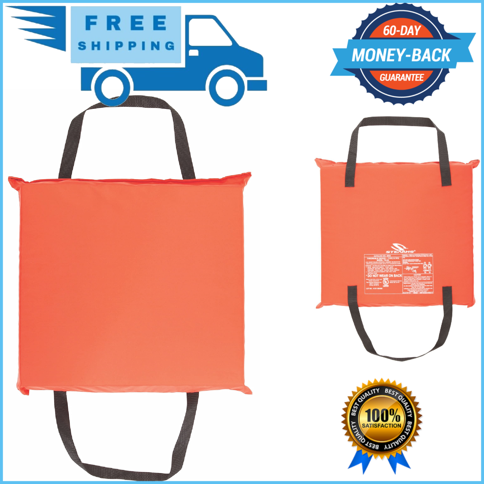 Throwable Life Preserver Essential Safety Floating Device Boat Cushion