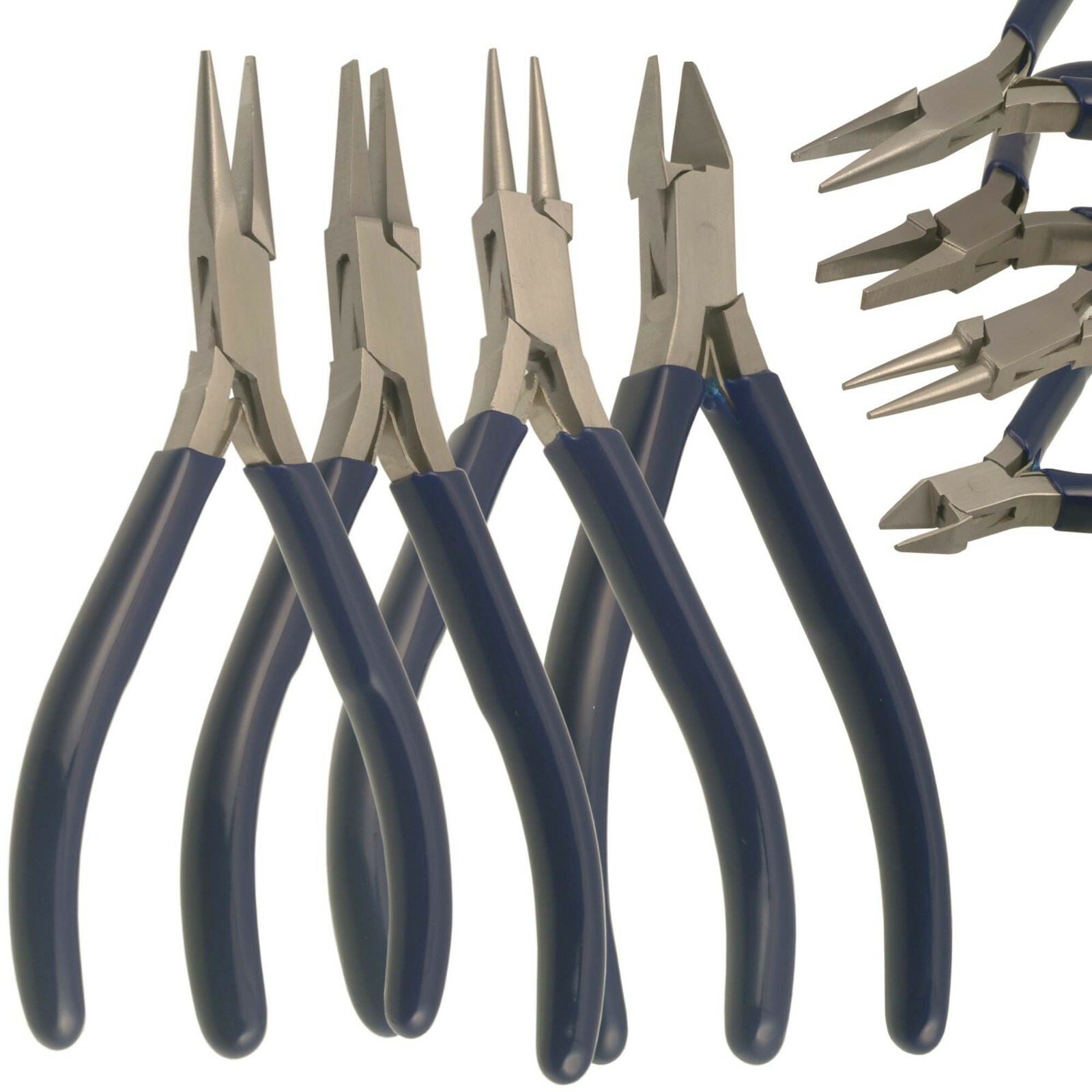 4 Piece Slim-Line Jewelers Pliers Set Beading Pliers Jewelry Making Tools