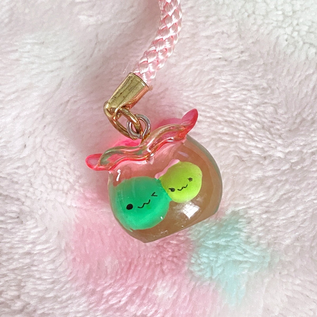 San-X まりもこちゃん ルームキーストラップ San-X Marimoko-Chan bowl Keychain Kawaii Vintage Rare Japan