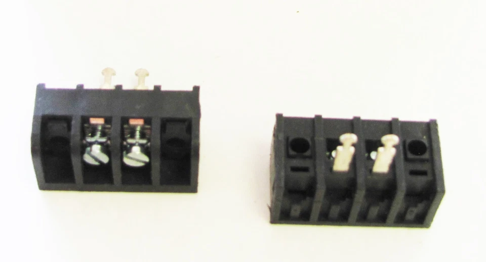 5x RDI 3STV-02, 2 Position .250" Pitch #3-48 Screw Solder Turret Barrier Strip - Image 2 of 2