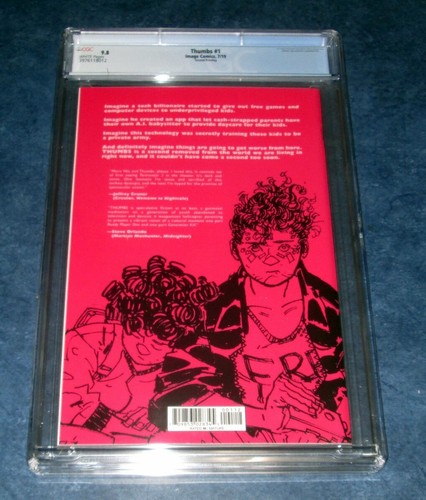 THUMBS #1 2nd print variant CGC 9.8 iMAGE COMICS Sean Lewis NM/M HTF optioned - Picture 2 of 2