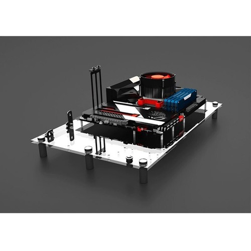 MATX Medium Transparent Acrylic Open Frame PC Case Heat Dissipation - 第 3/7 張圖片