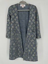 NWT LuLaRoe Girls Sariah Sweater Duster Gold Metallic Elegant Sz 2