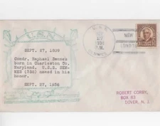 USS Semmes 1936   Fred Wayman cachet