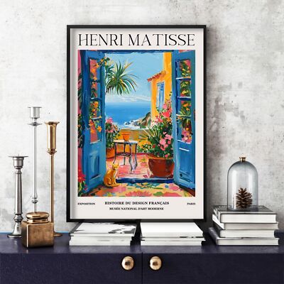 Henri Matisse Druck, Henri Matisse Ausstellungsposter, buntes Wandbild (29d)