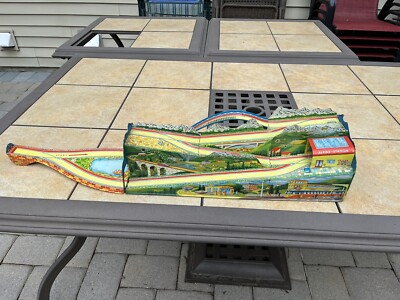 Vintage 1950's 60's Technofix Alpine Express Station Tin Toy Track