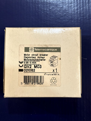 TELEMECANIQUE MOTOR STARTER & PROTECTOR IEC 947-2, 947-4-1 GV2-M03