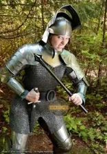 Medieval Steel Knight Brave Lady Cuirass Full Costume Armor, Fantasy Ladies Suit