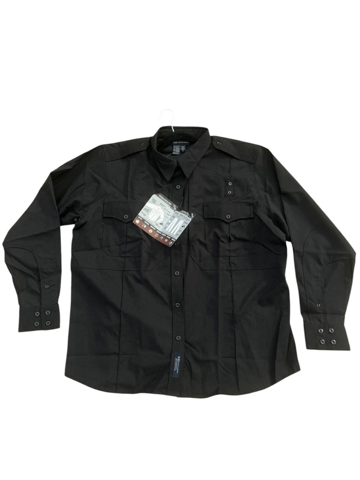 New 5.11 Tactical Womens 3XL Black Uniform Button Up Shirt Wool Blend 32049 - Image 2 of 4