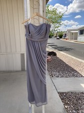 Gray Davids Bridal Strapless bridesmaids dress