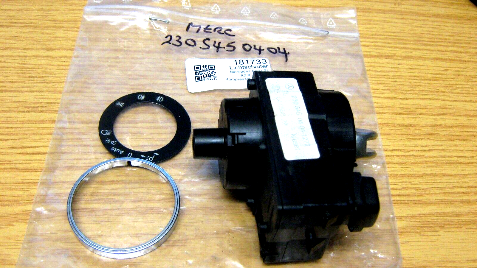 MERCEDES R230 SL Headlight Control Switch 2305450404 A2305450404 