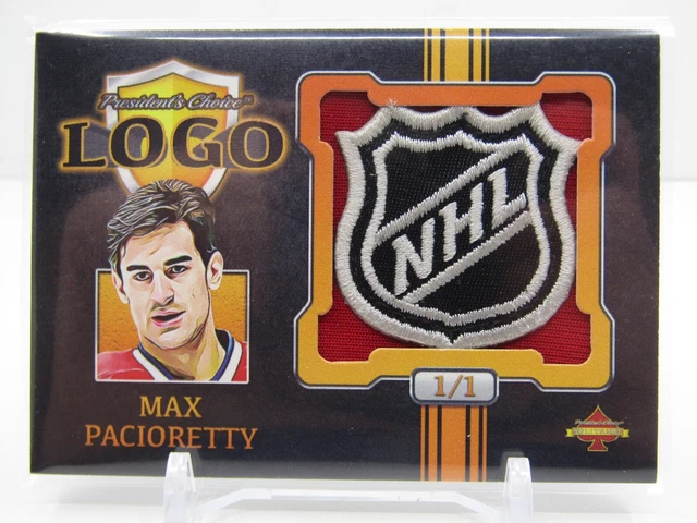 MAX PACIORETTY 2019 PRESIDENTS CHOICE GAME USED NHL SHIELD LOGO! 1/1! CANADIENS!
