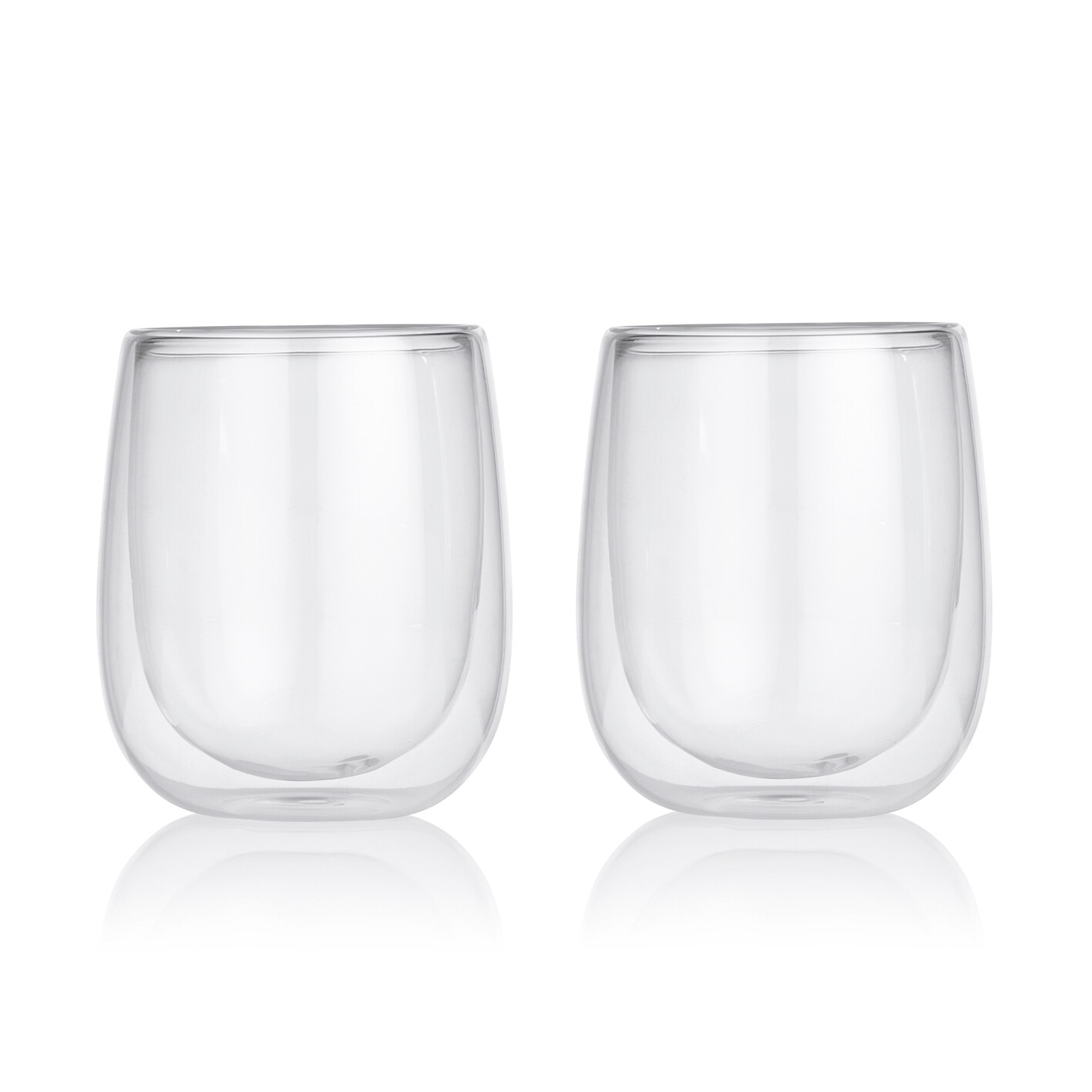 GOURMETmaxx Thermogläser 2er-Set Cappuccino Glas doppelwandig Tee Café Latte
