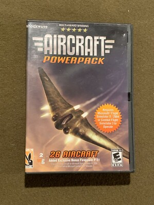 Aircraft Powerpack 26 Aircraft PC Video Game Rated E Shockwave Microsoft Flight