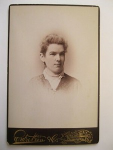 Antique Cabinet Card Photo Victorian Woman by Entretein from Philadelphia, PA.