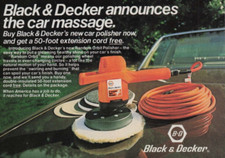 1979 Vintage Print Ad Black & Decker Announces the car massage Orbit Polisher