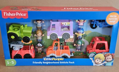 NEW  Fisher-Price Little People Friendly Neighborhood Vehicle Pack 6 Vehicles