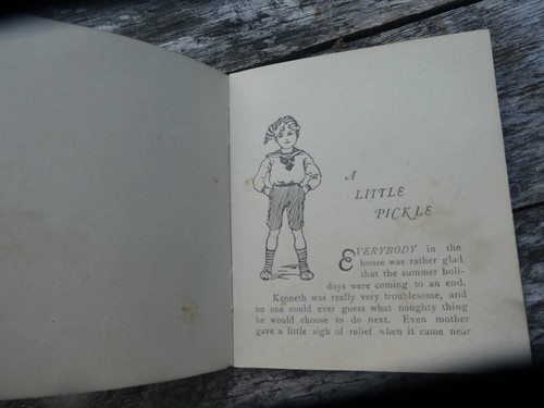 3 Antique Miniature Child's Book MISS BUSY BEE-A SNOW FIGHT-A LITTLE PICKLE - Picture 18 of 22