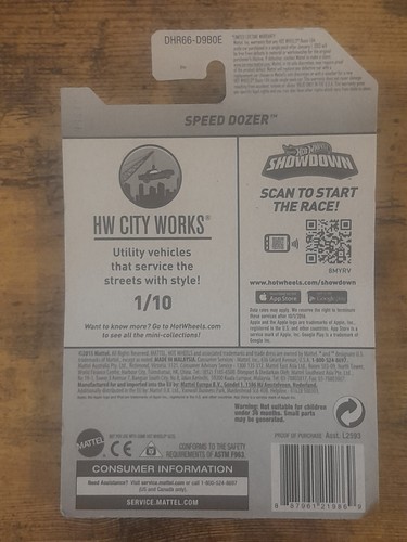 Hot Wheels SPEED DOZER- HW City Works 1/10 - 166/250 - Picture 2 of 2