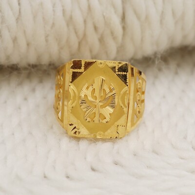 20k Yellow Gold Ring, 20k Fine Gold Handmade Ring for unisex or Men,  OOS1892