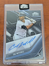 Cal Mitchell 2023 Topps Chrome Black Base Auto RC Pirates