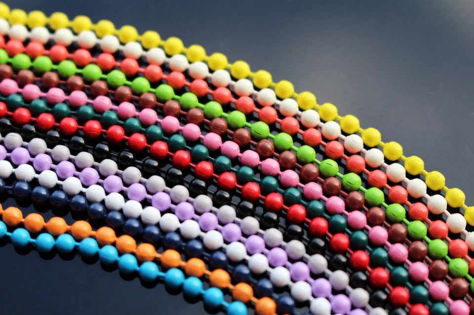 15 piezas Colores Pintados Cadena de Cuentas de Acero para Atar Moscas 2.5mm Ojos Materiales para Atar Moscas Foto 3 de 4