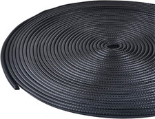 Protector de bordes para puertas de auto 65FT, goma en U, ajustable, negro.