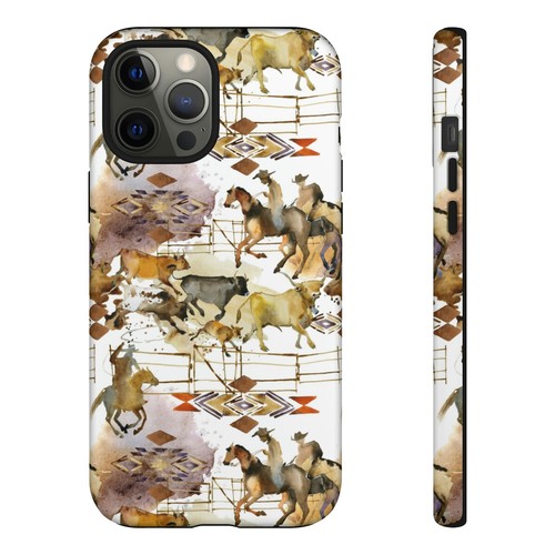 Cowboy Phone Case - Western, Wild West, Vintage Watercolor Print, Horses, Cattle - Picture 28 of 48