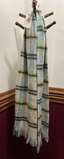 A New Day Teal Plaid Scarf New $16.99 Target Oblong Wrap or Drape